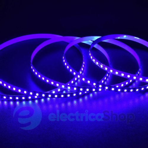 Стрічка світлодіодна 120 Led/m Blue 24V, 9.6Вт, IP20 CRI80 RISHANG 2835-120-IP20-B-8-24 RV08C0TC-A (19667) сине світло