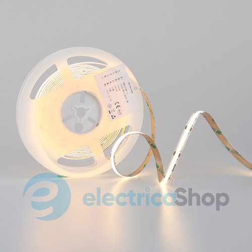 Стрічка світлодіодна 320 Led/m 5000K 12V, 10Вт/м., IP20 CRI90 RISHANG COB-320-IP20-NW-8-12 RM0801EA-A (20490) нейтральне світло