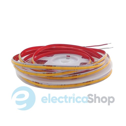 Стрічка світлодіодна 480 Led/m 6500K 24V, 12Вт/м., IP20 CRI90 RISHANG COB-480-IP20-NW-10-24 RM0012EC-A-L-T (20292) холодне світло