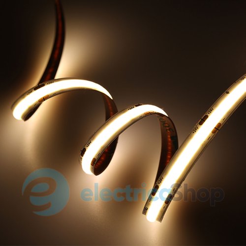 Стрічка світлодіодна 320 Led/m 2400K 24V, 10Вт/м., IP20 CRI90 RISHANG COB-320-IP20-WW-8-24 RM0801EA-A (18861) тепле світло