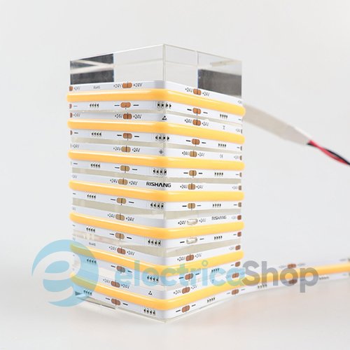 Стрічка світлодіодна 720 Led/m 4000K 24V, 20Вт/м., IP20 CRI90 RISHANG COB-720-IP20-NW-10-24 RM0003EC-A-T (20493) нейтральне світло