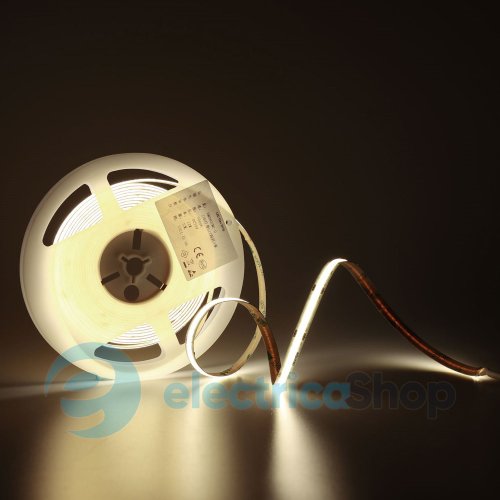 Стрічка світлодіодна 720 Led/m 4000K 24V, 20Вт/м., IP20 CRI90 RISHANG COB-720-IP20-NW-10-24 RM0003EC-A-T (20493) нейтральне світло