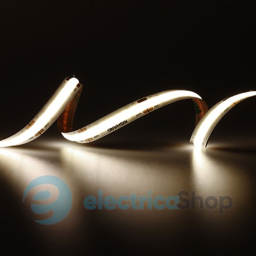 Стрічка світлодіодна 720 Led/m 4000K 24V, 20Вт/м., IP20 CRI90 RISHANG COB-720-IP20-NW-10-24 RM0003EC-A-T (20493) нейтральне світло