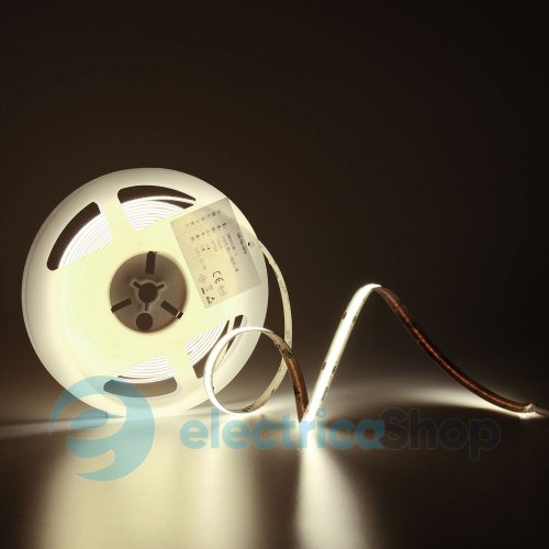 Стрічка світлодіодна 720 Led/m 5000K 24V, 20Вт/м., IP20 CRI90 RISHANG COB-720-IP20-NW-10-24 RM0003EC-A-T (20494) нейтральне світло
