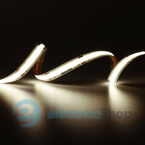 Стрічка світлодіодна 720 Led/m 5000K 24V, 20Вт/м., IP20 CRI90 RISHANG COB-720-IP20-NW-10-24 RM0003EC-A-T (20494) нейтральне світло