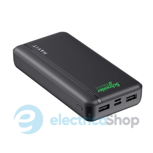 Повербанк с led-фонарем HAVIT HV-PB91 Black 20000mAh лого Schneider Electric черный (не для продажи)