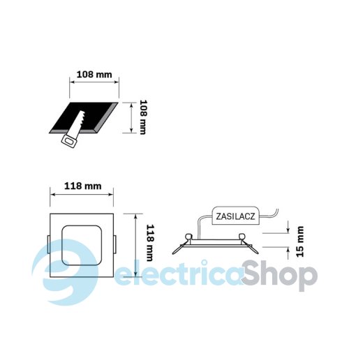 Точковий світильник Goldlux Rigel LED 4,8W 4000K 550Lm Bk 324139