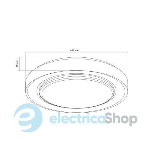 Потолочный светильник Goldlux Zygmunt 50 LED 72W 3000K-6000K 8000Lm IP44 Bk 326706