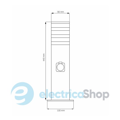 Парковый столбик с розеткой Goldlux Teksas 327970