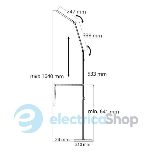 Торшер Goldlux Ferrara LED 13W 3000K-6000K 700Lm Wh 327369