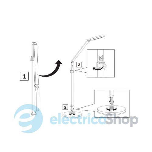 Торшер Goldlux Ferrara LED 13W 3000K-6000K 700Lm Bk (325006)