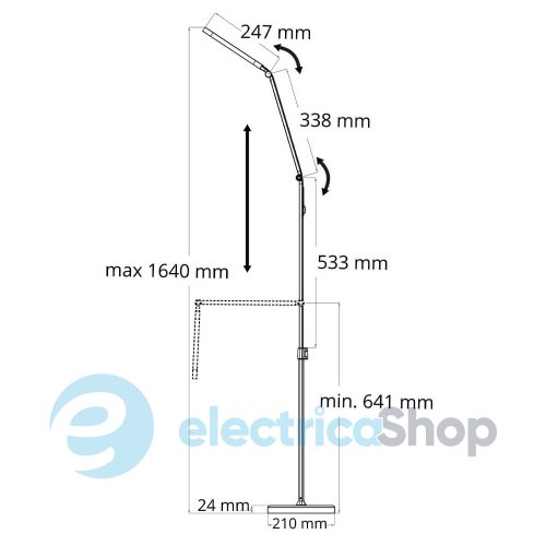 Торшер Goldlux Ferrara LED 13W 3000K-6000K 700Lm Bk (325006)