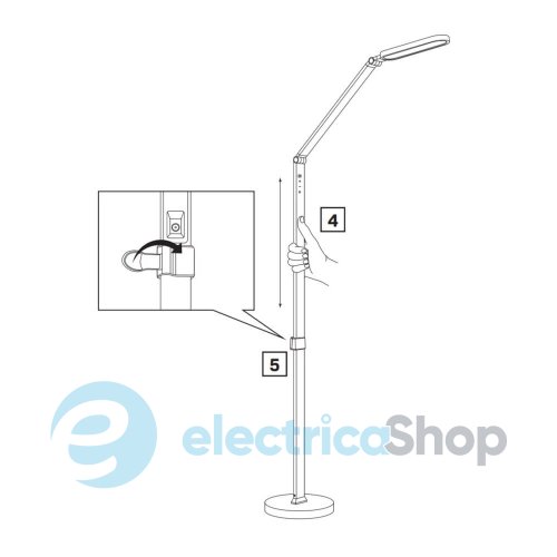 Торшер Goldlux Ferrara LED 13W 3000K-6000K 700Lm Bk (325006)