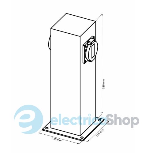 Стовпчик з розеткою Goldlux Elektri IP44 Gr 327963