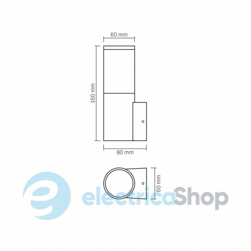 Вуличний настінний світильник VIDEX LED VL-AR091B IP54 GU10 (28153)