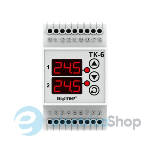 Терморегулятор ТК-6 DigiTOP -50…+125°С, DIN, 230V/16А