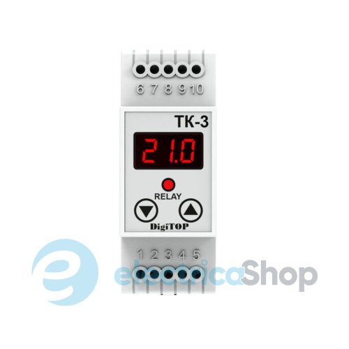 Універсальний терморегулятор TK-3 DigiTOP -50…+125°С, DIN, 230V/6А