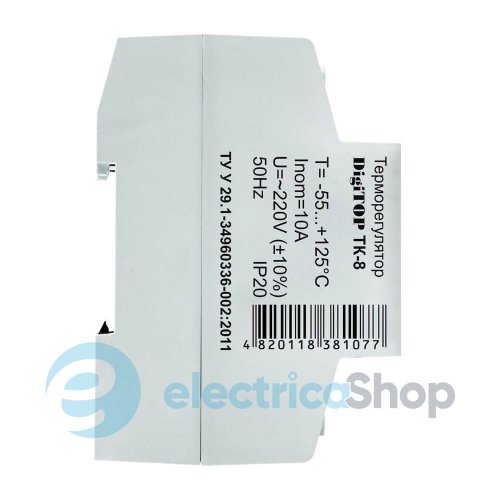 Терморегулятор ТК-8 DigiTOP -55…+125°С, DIN, (230V/6А)