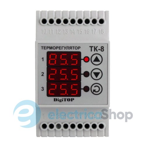 Терморегулятор ТК-8 DigiTOP -55…+125°С, DIN, (230V/6А)