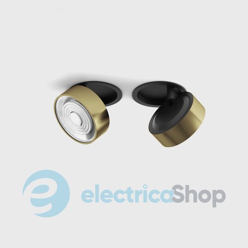 Встраиваемый светильник LTX SOL IN MINI 3000К 7W (01.7526.7.930.BK + SOL M RING BRASS)