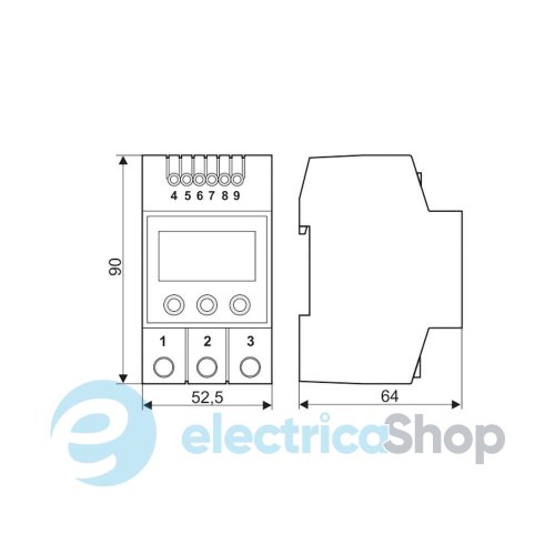 Амперметр АМ-2 DigiTOP 1А…63А, DIN
