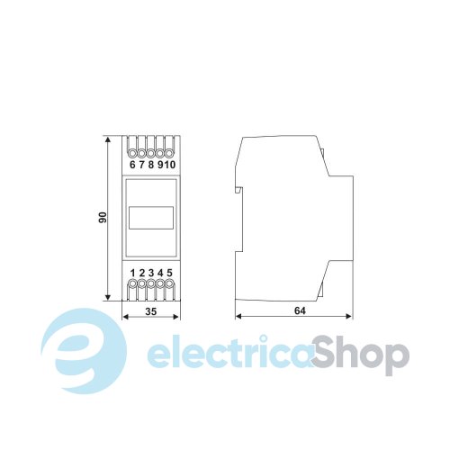 Вольтметр 1ф. ВМ-1 DigiTOP 40V~ … 400V~, DIN