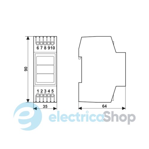 Вольтметр 3ф. ВМ-3 DigiTOP 40V~ … 400V~, DIN