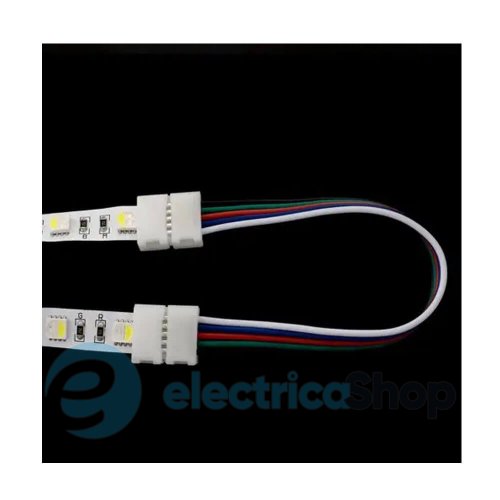 Конектор для світлодіодних стрічок BIOM SC-22-SW-15-5 10mm RGBW 2joints wire (провід-2 затискачі)
