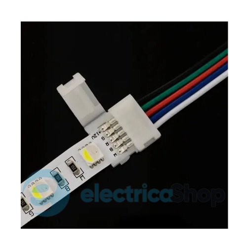 Конектор для світлодіодних стрічок BIOM SC-22-SW-15-5 10mm RGBW 2joints wire (провід-2 затискачі)