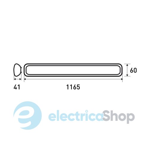 LED-світильник лінійний квадратний EUROLAMP S IP65 36W 4000K (LED-FX(1.2)-36/4(S)