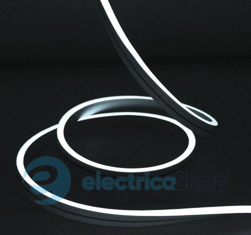 Світлодіодний неон 24V, 9,6 Вт/м, 5000К LED Neon IP65 2835-120-12x18-24 RISHANG RX22C0TC-A (19706)