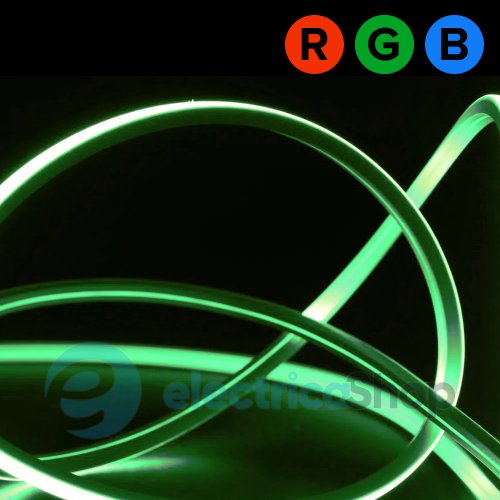 Світлодіодний неон 24V, 12 Вт/м, RGB Led Neon IP67 5050-84-12x18-24 RISHANG RX2284AP (19702)