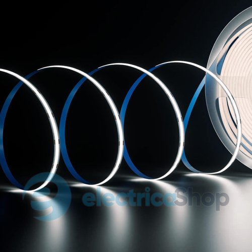 Стрічка світлодіодна 512 Led/m 4000K 24V, 12Вт, IP20 RISHANG COB-512-IP20-NW-8-24 RM0802MC-D CRI90 (15313) нейтральне біле світло