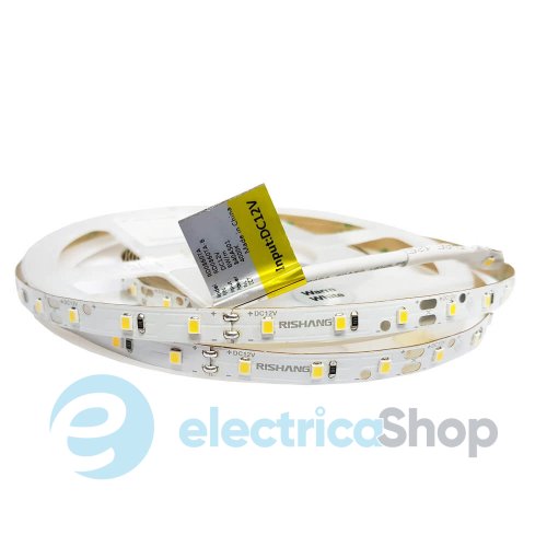 Лента cветодиодная 60 Led/m 4000К 12V, 6Вт/м, IP20, CRI80, 2835-60-IP20-NW-8-12 RD0860TA-B (11842) нейтральный белый свет