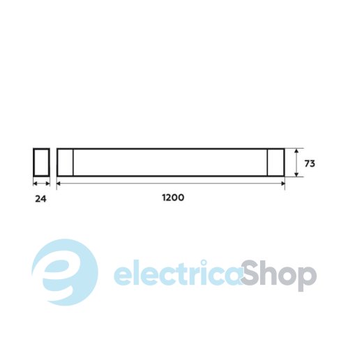 LED-світильник лінійний EUROLAMP 72W 6500K 1,2 м (LED-FX(1.2)-72/65)