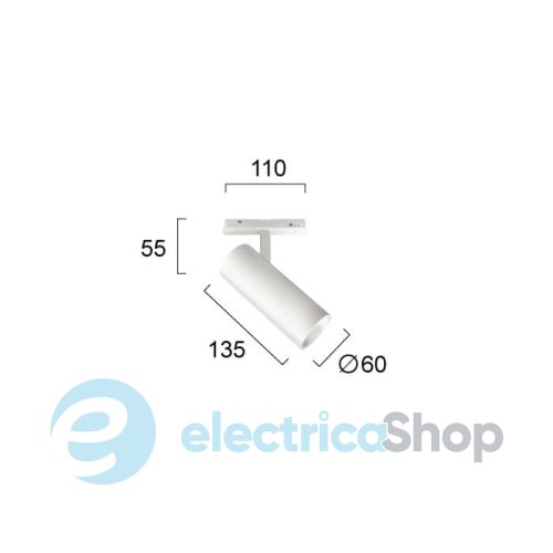 Магнитный трековый светильник Viokef Magnetic Track Spot (ON-OFF) 20W 4244101S