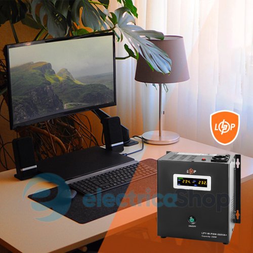 ИБП с правильной синусоидой 12V Logic Power LPY-W-PSW-500VA +(350Вт)5A/10A