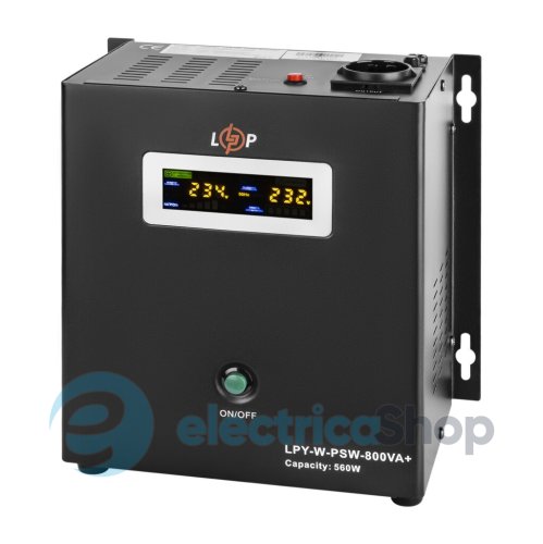 ДБЖ Logic Power з правильною синусоїдою 12V LPY-W-PSW-800VA+(560Вт)5A/15A