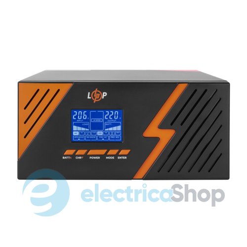 ДБЖ Logic Power з правильною синусоїдою 12V LPM-PSW-1500VA (1050Вт) Black