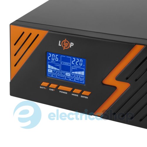 ДБЖ Logic Power з правильною синусоїдою 12V LPM-PSW-1500VA (1050Вт) Black