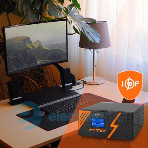 ДБЖ Logic Power з правильною синусоїдою 12V LPM-PSW-1500VA (1050Вт) Black