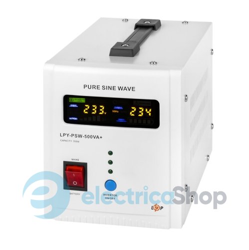 ДБЖ з правильною синусоїдою 12V Logic Power LPY-PSW-500VA+ (350Вт) 5A/10A