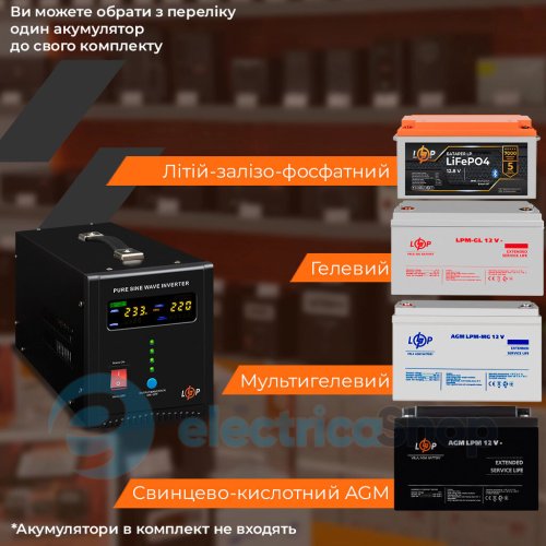 ДБЖ Logic Power LPY-PSW-1000VA+ (700Вт) 10A/20A з правильною синусоїдою 12V