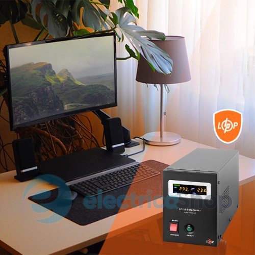 ДБЖ Logic Power з правильною синусоїдою 12V LPY-B-PSW-500VA+ (350Вт) 5A/10A