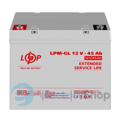 Акумулятор гелевий LPM-GL 12V - 45 Ah