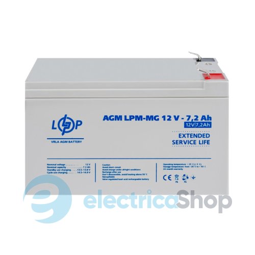 Акумулятор мультигелевий LPM-MG 12V - 7.2 Ah
