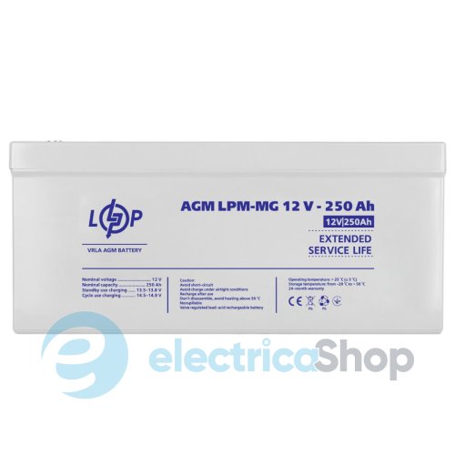 Акумулятор мультигелевий LPM-MG 12V - 250 Ah