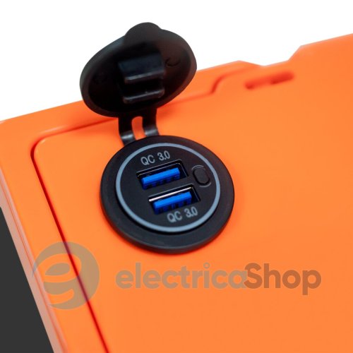 Аккумулятор LP LiFePO4 12,8V - 64 Ah (820Wh) (BMS 80A/40А) пластик 2XT90 4USB стартер