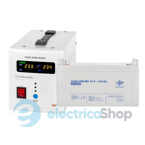 Комплект резервного питания LogicPower ИБП 12V+ мультигелевая батарея (UPS 800 + АКБ MG 1440W)
