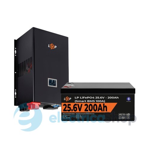Комплект резервного живлення LogicPower ДБЖ 24V + літієва (LiFePO4) батарея (UPS 3600VA + АКБ LiFePO4 5120W)